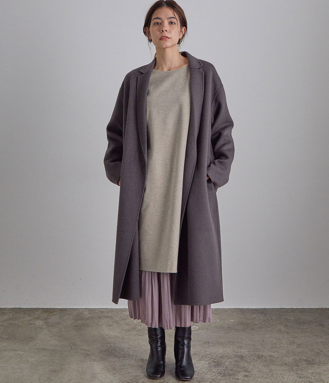 SALON adam et rope'「ウールカシミヤ無双仕立てロングチェスターコート」|チェスターコート|