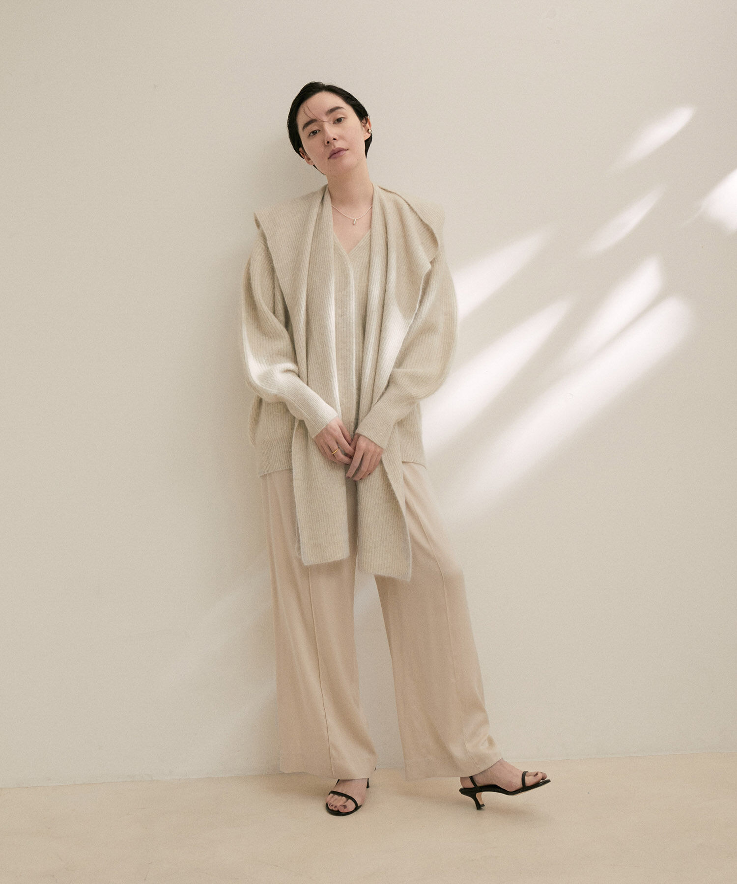 SALON adam et rope'「シルクイージーワイドパンツ【セットアップ対応・洗える】」|その他|