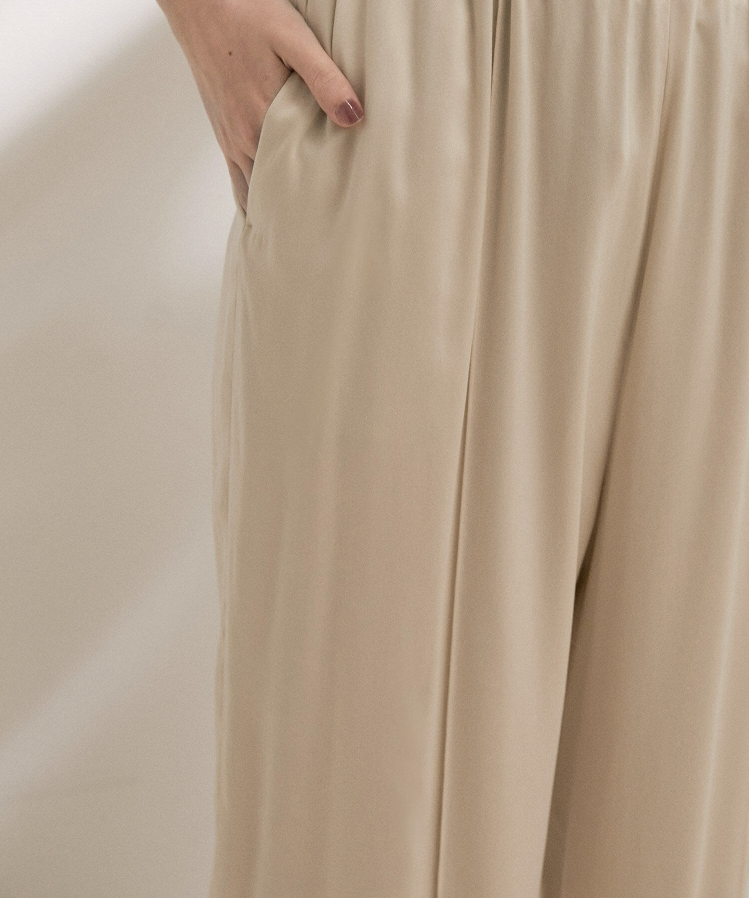 SALON adam et rope'「シルクイージーワイドパンツ【セットアップ対応・洗える】」|その他|