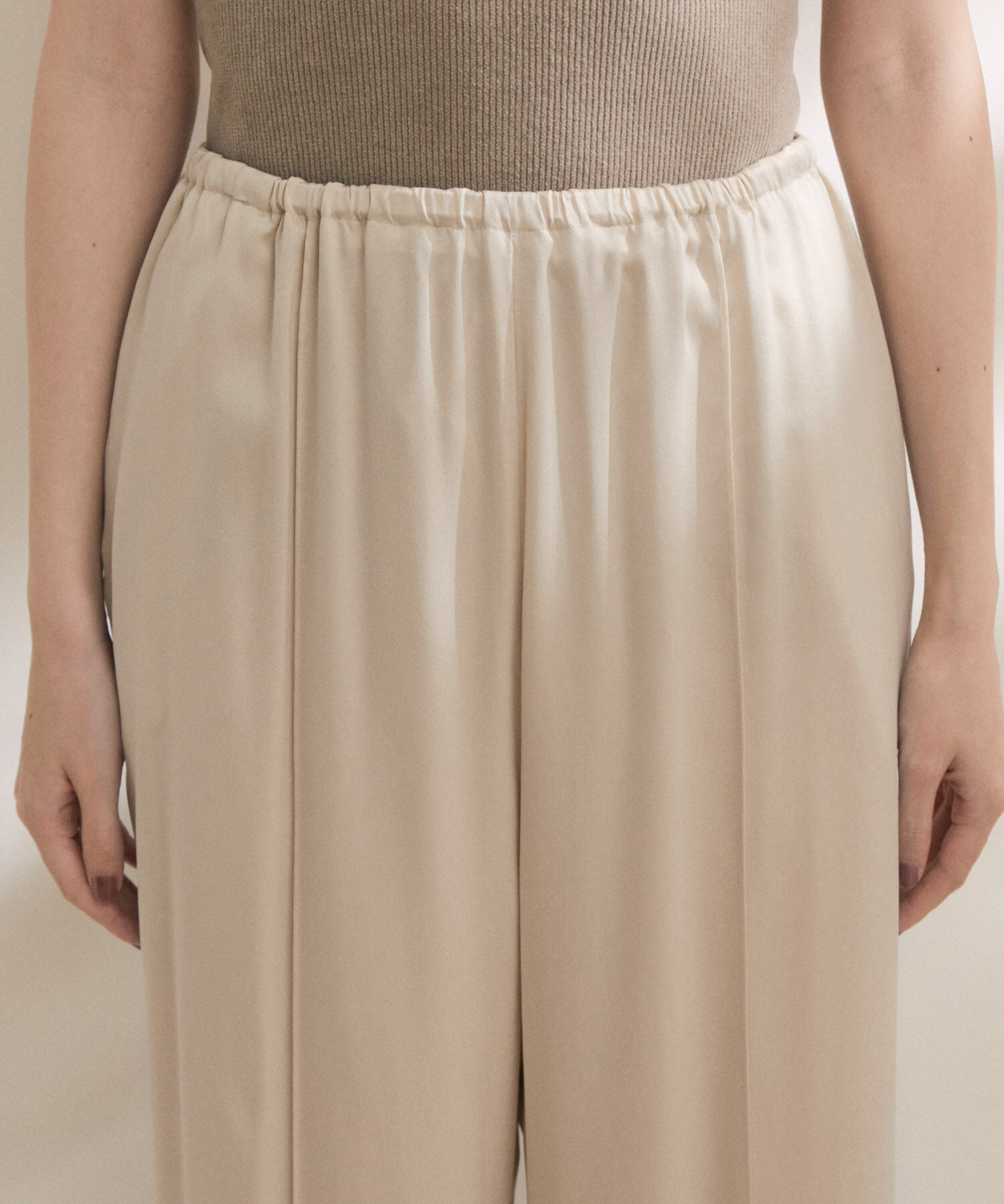 SALON adam et rope'「シルクイージーワイドパンツ【セットアップ対応・洗える】」|その他|