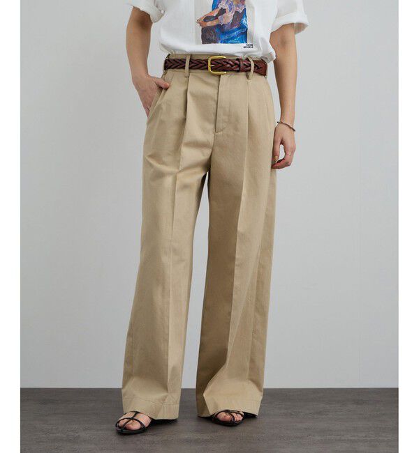 SALON adam et rope'「tacca Cギャバ STYLE UP TACK PANTS」|チノ|