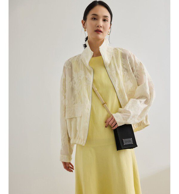 ROPE「フラワーエンブロイダリーライトブルゾン/セットアップ対応」|ブルゾン・スタジャン|