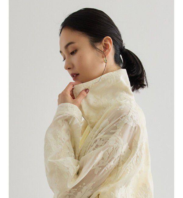 ROPE「フラワーエンブロイダリーライトブルゾン/セットアップ対応」|ブルゾン・スタジャン|