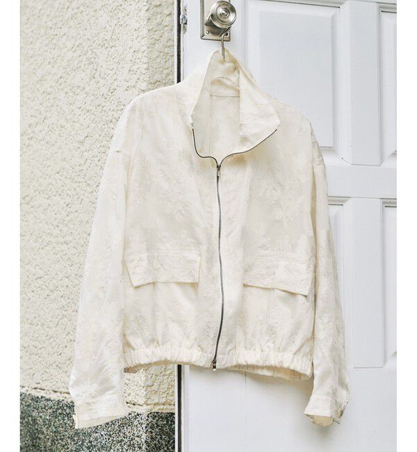 ROPE「フラワーエンブロイダリーライトブルゾン/セットアップ対応」|ブルゾン・スタジャン|