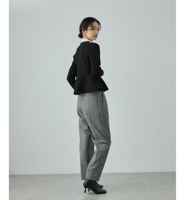 ROPE「ウール混ニットペプラムカーディガン/イージーケア・セットアップ対応」|ニット・セーター|