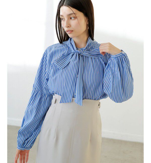 VIS「【洗える】アソートボウタイブラウス(デニム＆シャツ)」|シャツ・ブラウス|ブルーサブ
