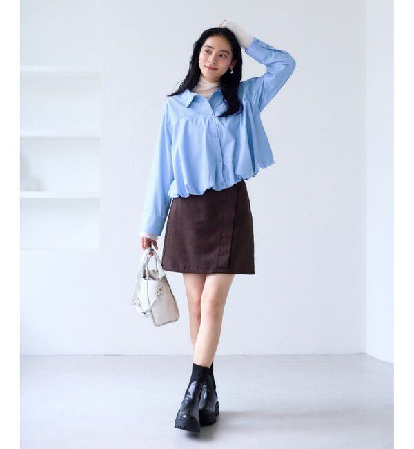 VIS「【WEB限定】バルーンペプラムブラウス」|シャツ・ブラウス|