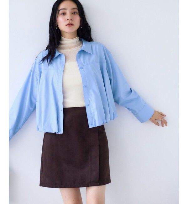 VIS「【WEB限定】バルーンペプラムブラウス」|シャツ・ブラウス|