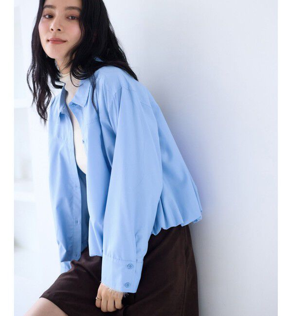 VIS「【WEB限定】バルーンペプラムブラウス」|シャツ・ブラウス|サックス(48)