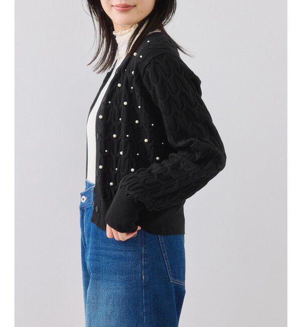 VIS「パールケーブルカーディガン」|カーディガン|