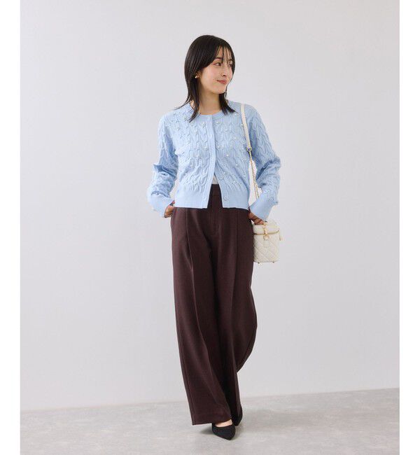 VIS「パールケーブルカーディガン」|カーディガン|