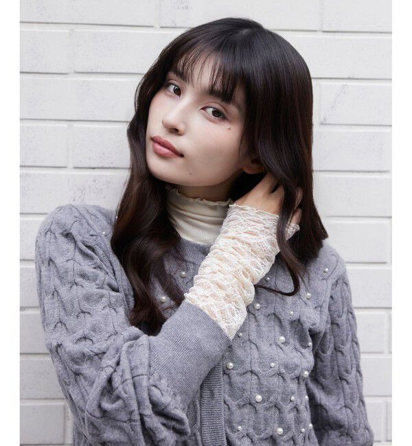 VIS「パールケーブルカーディガン」|カーディガン|