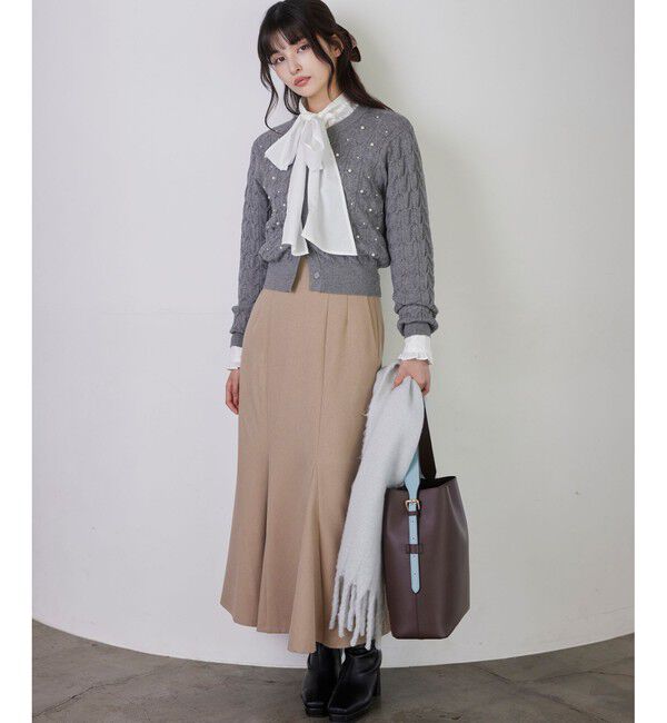 VIS「パールケーブルカーディガン」|カーディガン|