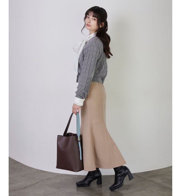 VIS「パールケーブルカーディガン」|カーディガン|