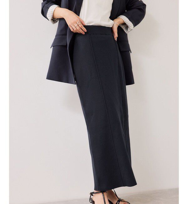 VIS「ピンタックデザインニットスカート」|スカート|