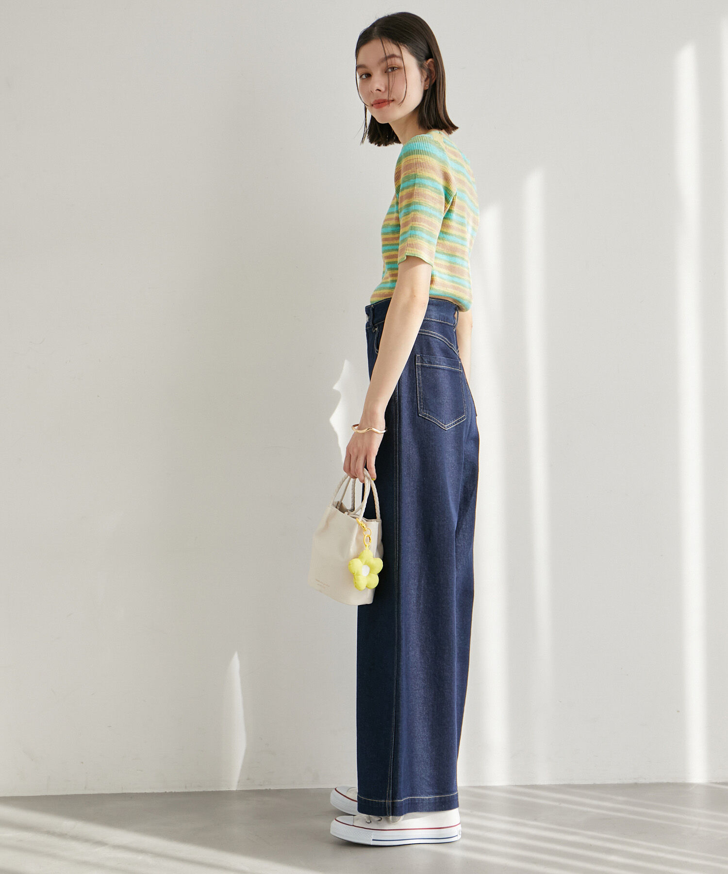 ROPE' PICNIC R「リンクコーデ/グラデーションニットハーフスリーブ」|ニット・セーター|