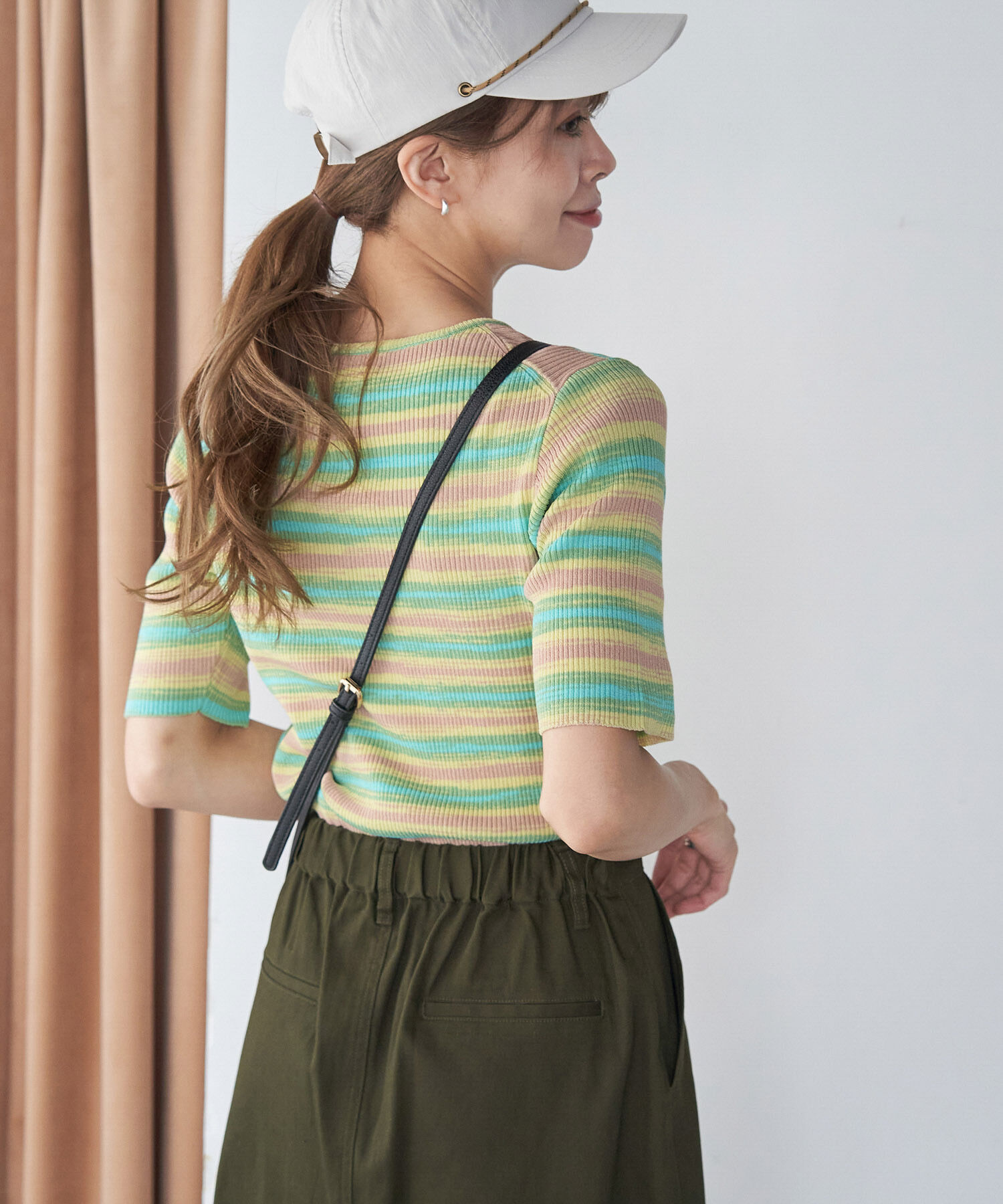 ROPE' PICNIC R「リンクコーデ/グラデーションニットハーフスリーブ」|ニット・セーター|