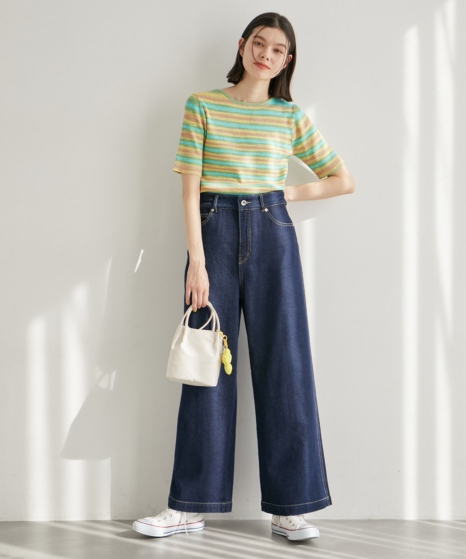 ROPE' PICNIC R「リンクコーデ/グラデーションニットハーフスリーブ」|ニット・セーター|