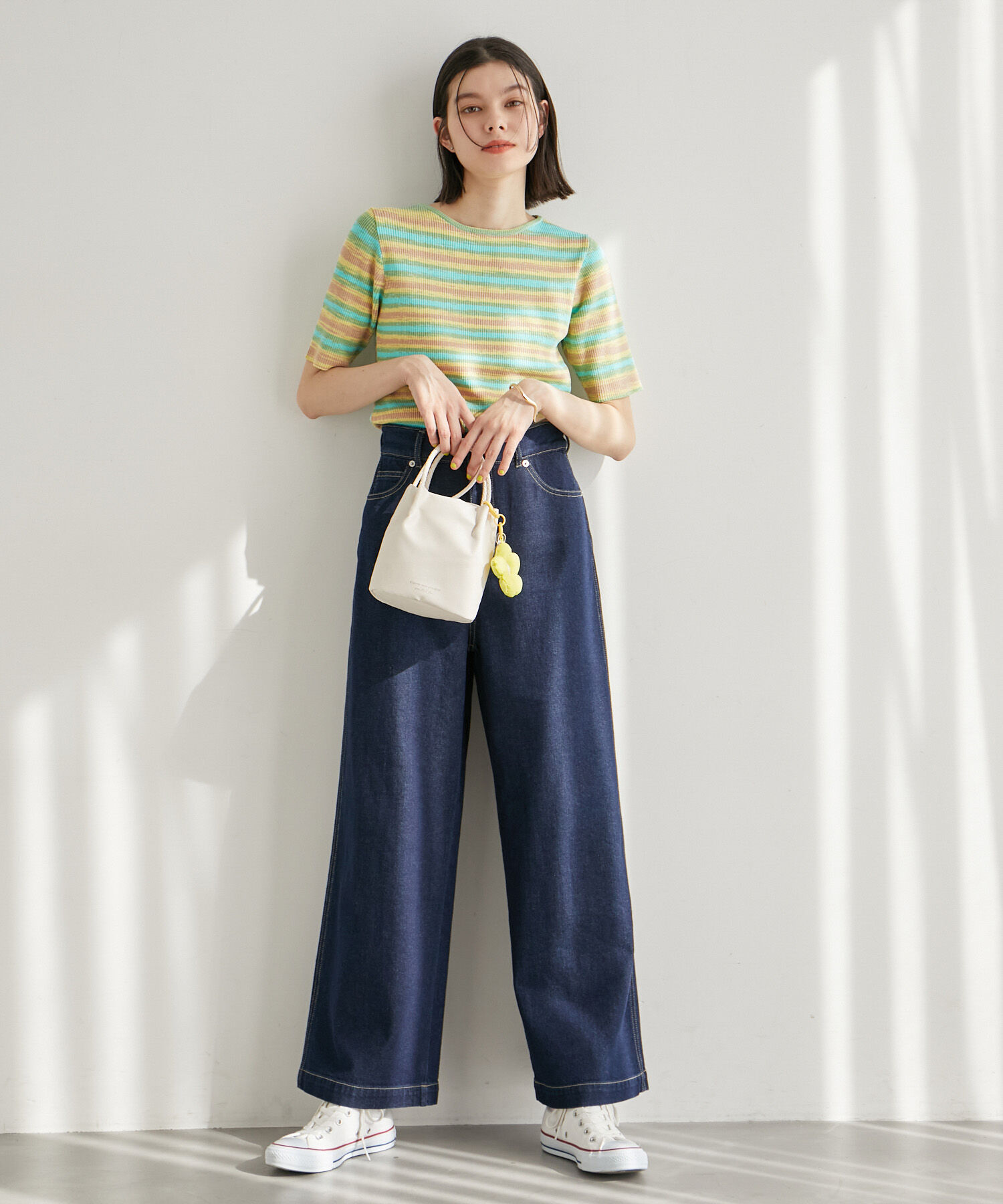 ROPE' PICNIC R「リンクコーデ/グラデーションニットハーフスリーブ」|ニット・セーター|