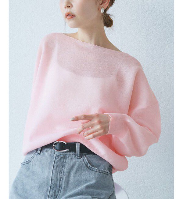 Rope&rsquo;Picnic「スポンジシアーニットプルオーバー」|ニット・セーター|ピンク