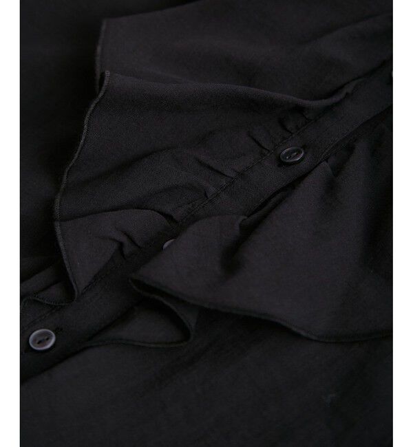 Rope&rsquo;Picnic「【接触冷感・通気性】Comfy Shirt コンフィーシャツ/綿ボイルフリルブラウス」|シャツ・ブラウス|