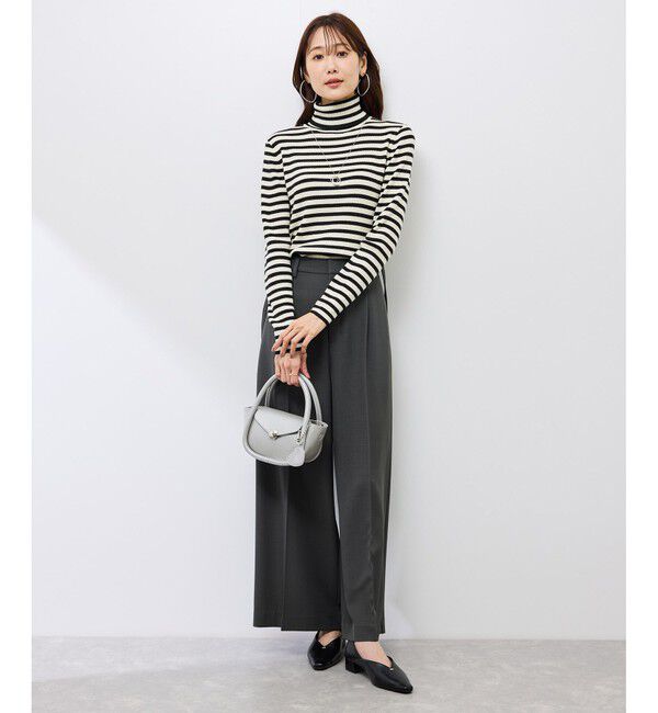 Rope&rsquo;Picnic「アンチピリングリブタートルニットプルオーバー/イージーケア」|ニット・セーター|