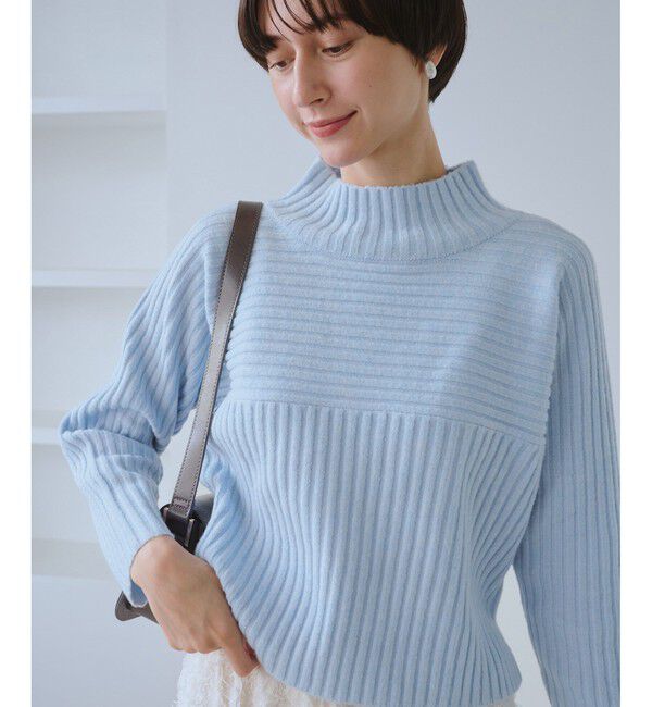 Rope&rsquo;Picnic「もちもちリブ切り替えニットプルオーバー/イージーケア・リンクコーデ」|ニット・セーター|
