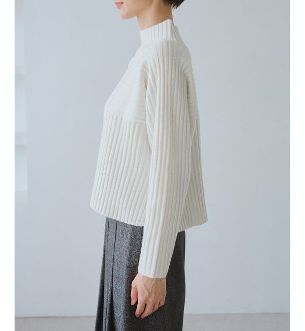 Rope&rsquo;Picnic「もちもちリブ切り替えニットプルオーバー/イージーケア・リンクコーデ」|ニット・セーター|