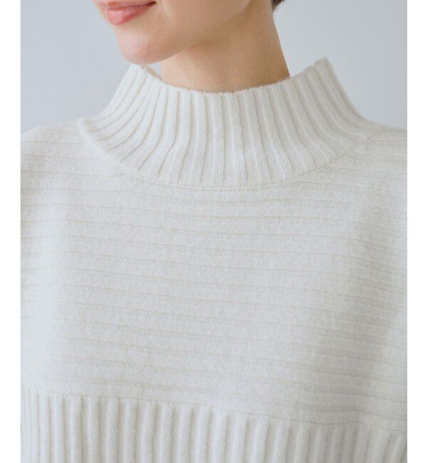 Rope&rsquo;Picnic「もちもちリブ切り替えニットプルオーバー/イージーケア・リンクコーデ」|ニット・セーター|