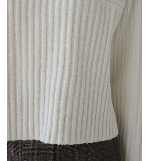 Rope&rsquo;Picnic「もちもちリブ切り替えニットプルオーバー/イージーケア・リンクコーデ」|ニット・セーター|