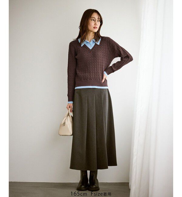 Rope&rsquo;Picnic「【新色追加】フェイクレイヤードニットプルオーバー」|ニット・セーター|