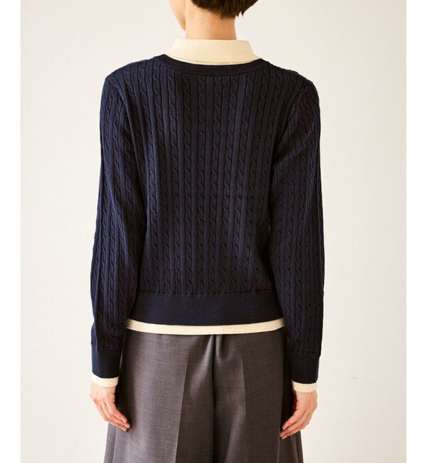 Rope&rsquo;Picnic「【新色追加】フェイクレイヤードニットプルオーバー」|ニット・セーター|