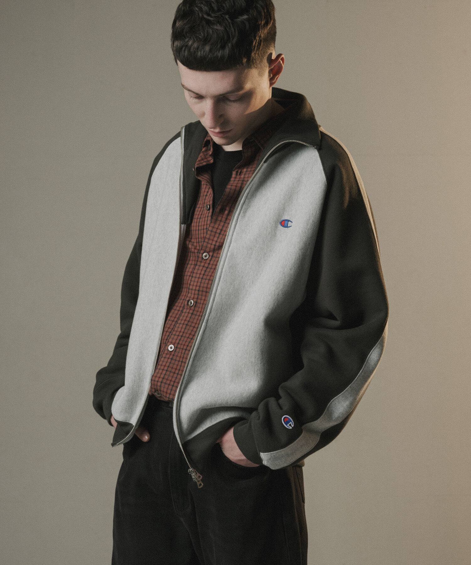 ADAM ET ROPE'「《別注》【Champion/チャンピオン】REVERSE WEAVE TRACK JACKET」|カーディガン|