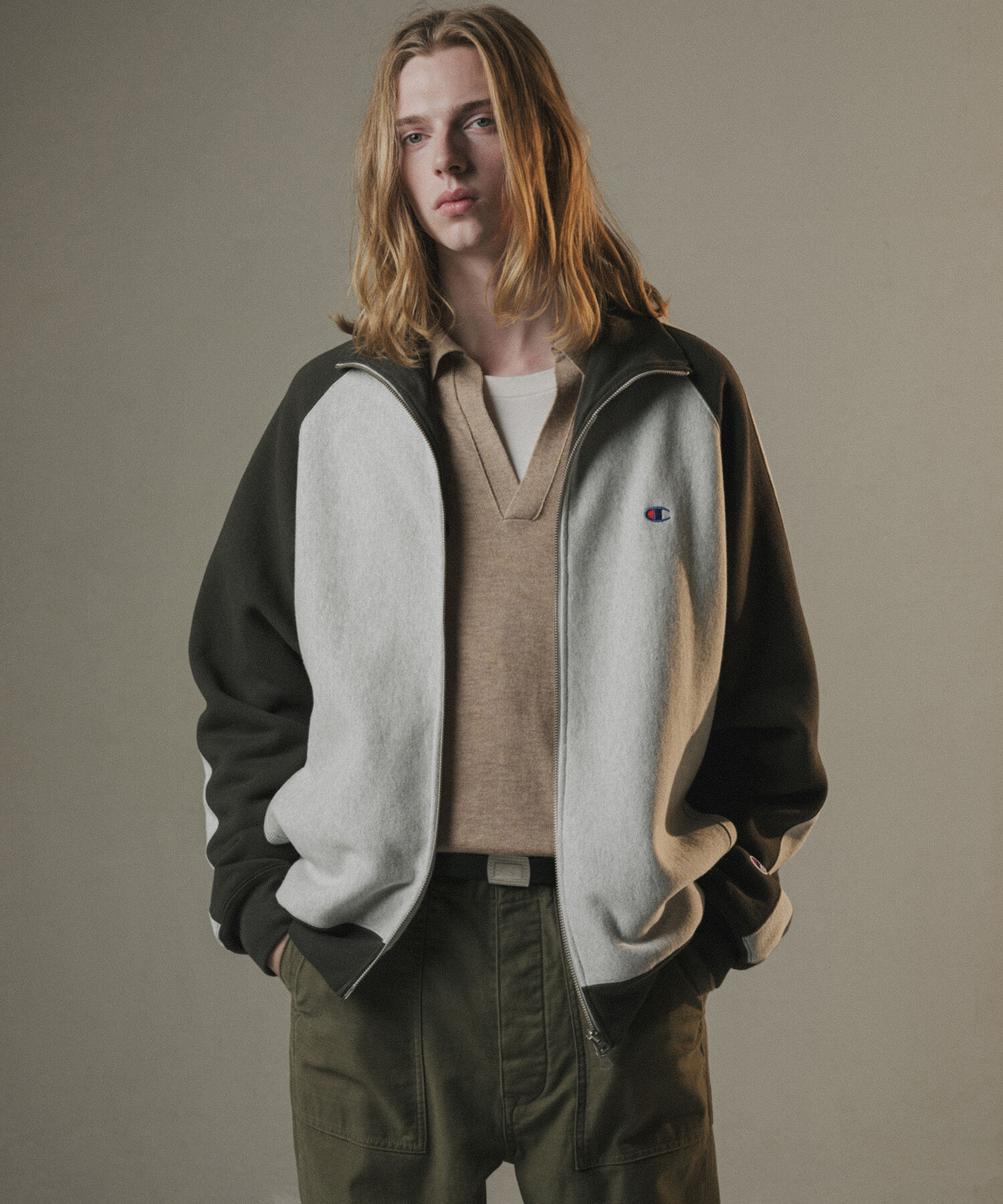 ADAM ET ROPE'「《別注》【Champion/チャンピオン】REVERSE WEAVE TRACK JACKET」|カーディガン|