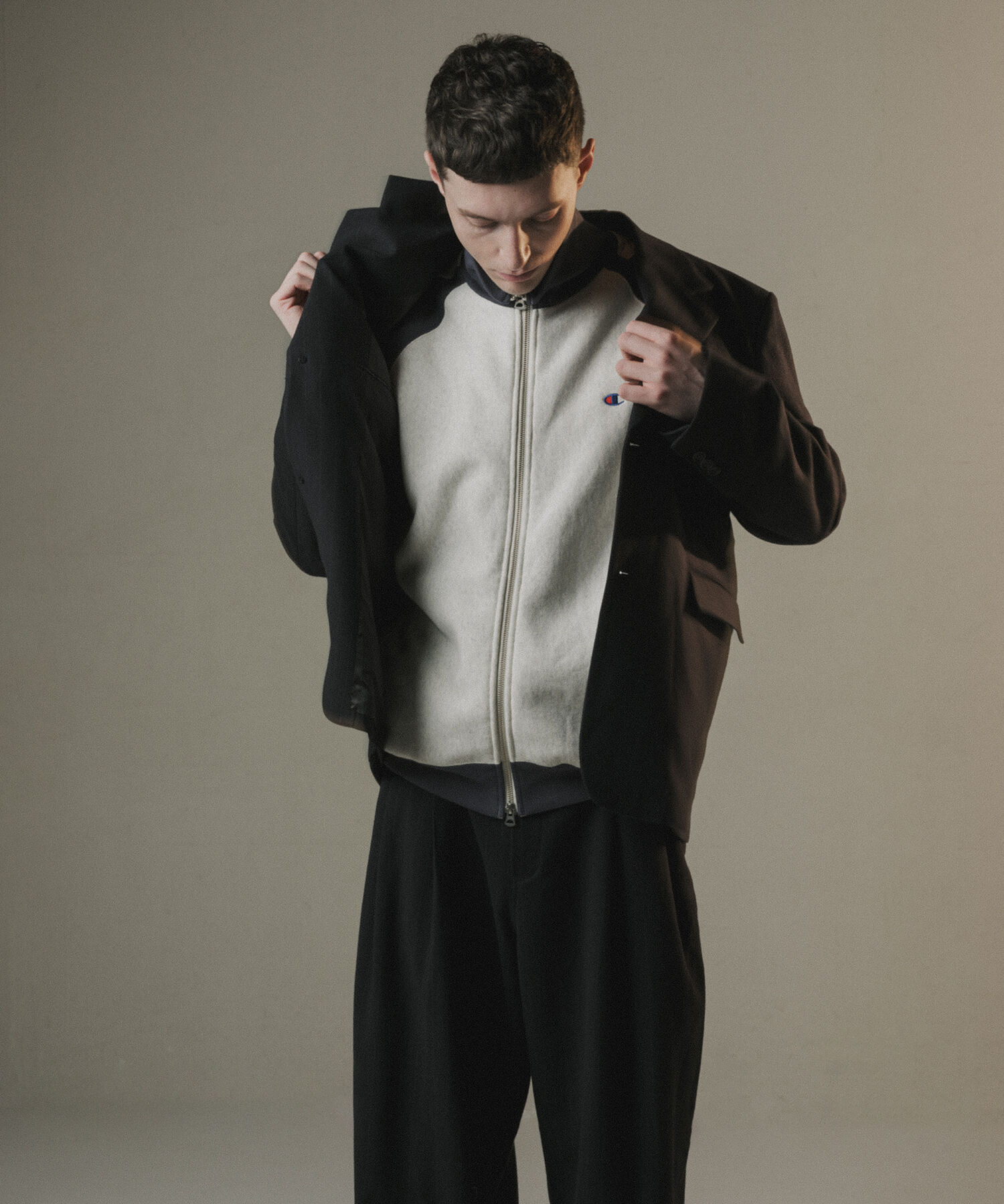 ADAM ET ROPE'「《別注》【Champion/チャンピオン】REVERSE WEAVE TRACK JACKET」|カーディガン|