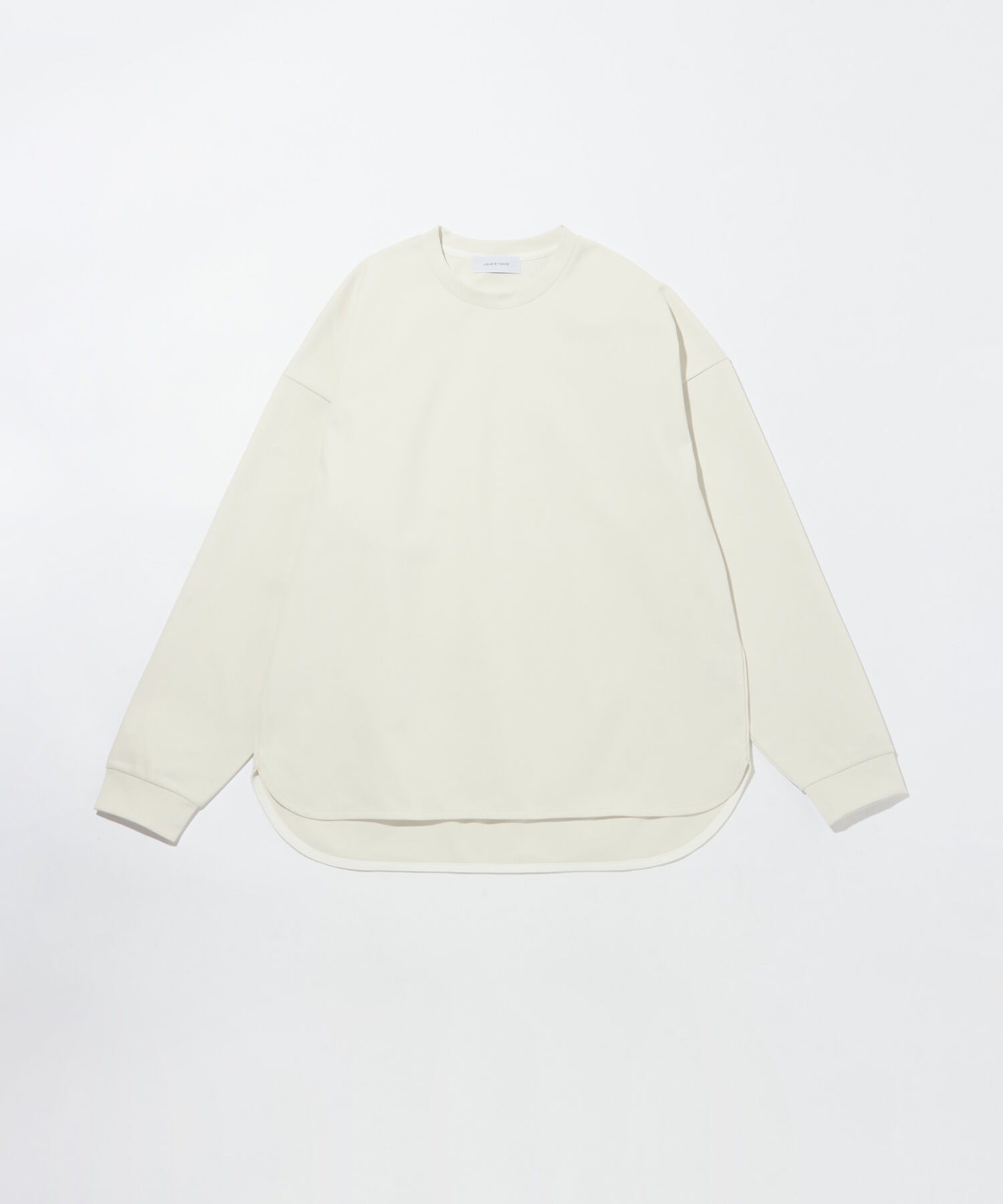 ADAM ET ROPE'「【定番】ポンチ ドロップショルダー キックバック ロングスリーブTee / 高機能ストレッチ / ロングシーズン」|Tシャツ・カットソー|オフホワイト(15)
