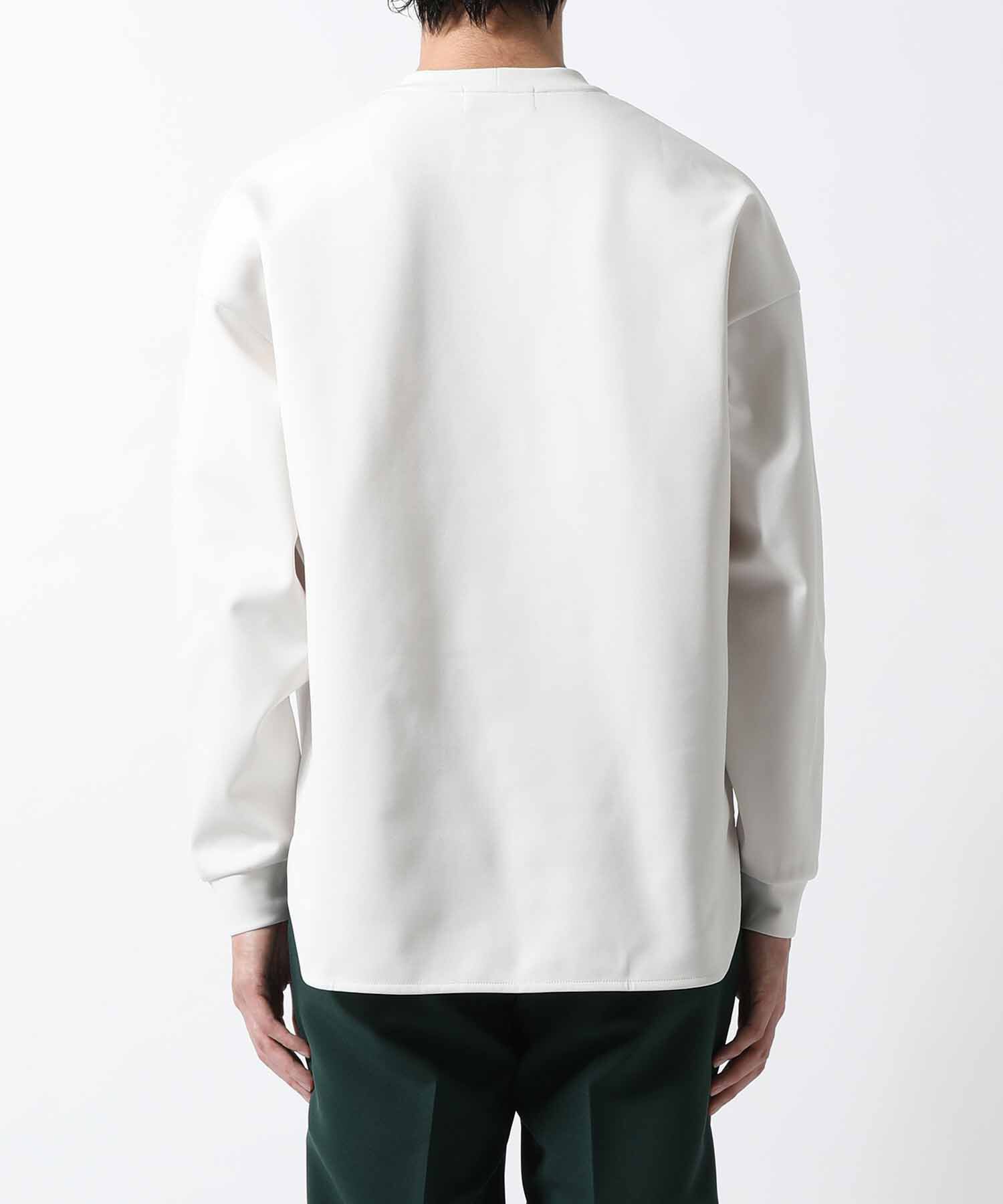 ADAM ET ROPE'「【定番】ポンチ ドロップショルダー キックバック ロングスリーブTee / 高機能ストレッチ / ロングシーズン」|Tシャツ・カットソー|