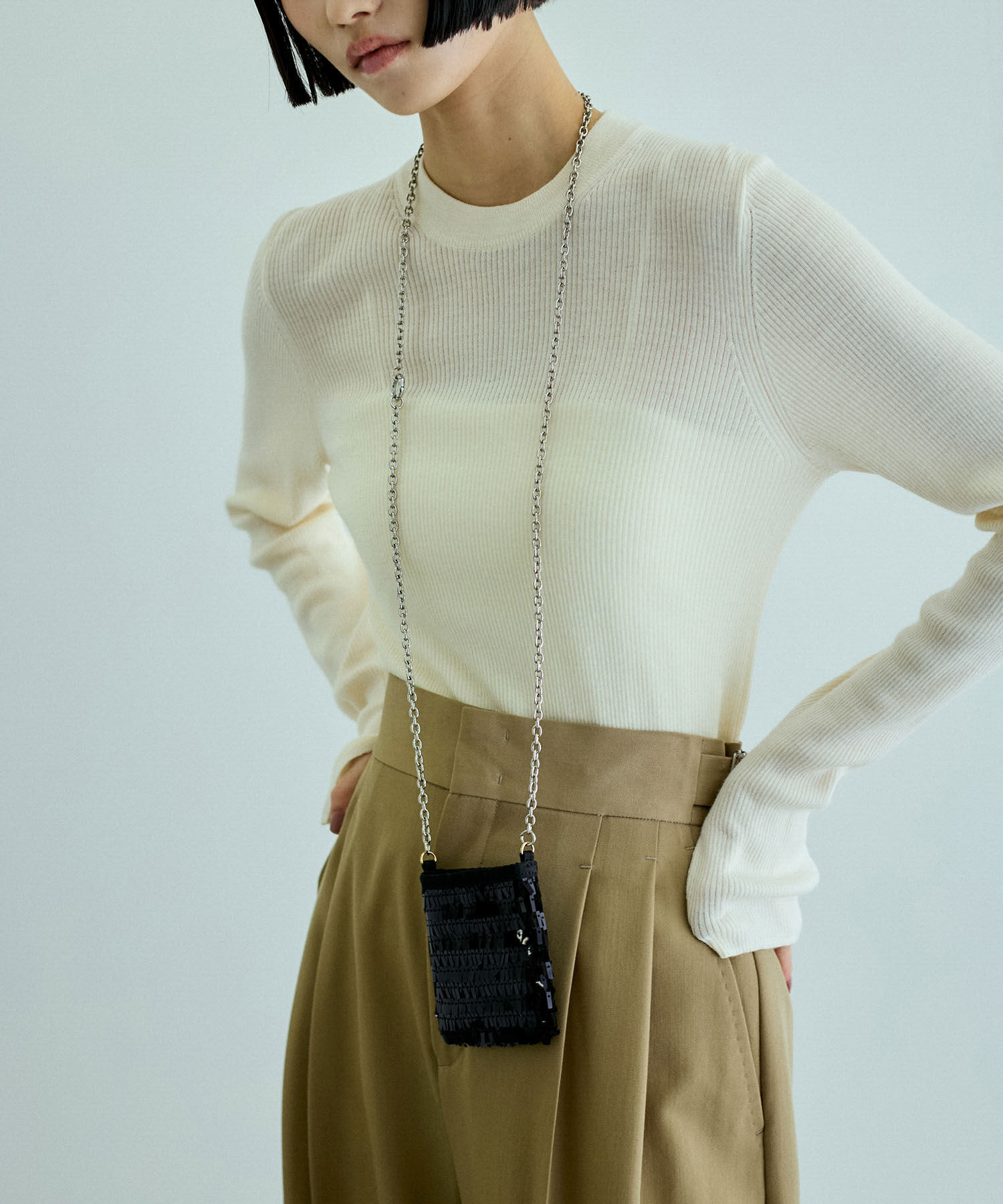 ADAM ET ROPE'「スパンコールアクセサリーポシェット」|ショルダー・メッセンジャー|