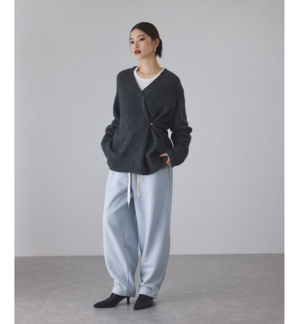 ADAM ET ROPE'「ウールミックスコクーンイージーパンツ」|チノ|