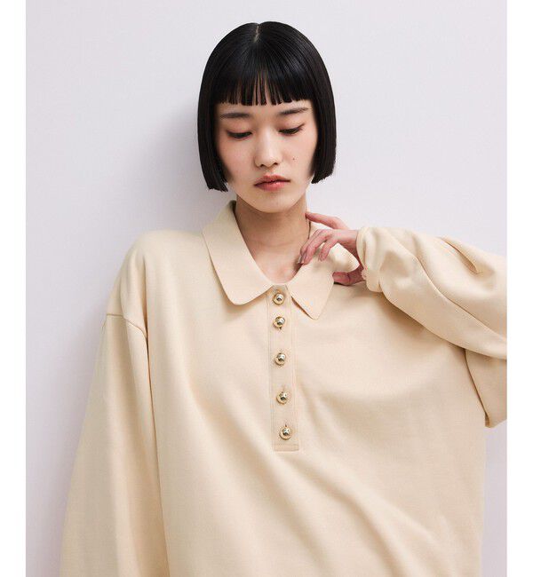 ADAM ET ROPE'「【WEB限定】ポロ襟フォルムプルオーバー」|スウェット・ジャージ|