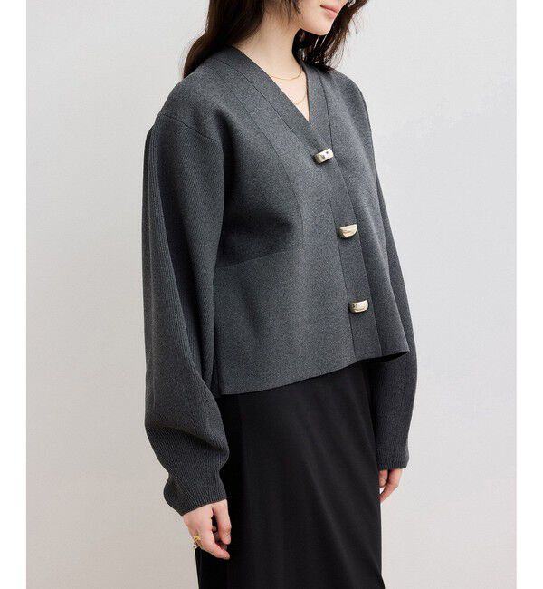 ADAM ET ROPE'「【WEB限定】・【サステナブル】セレクトネックカーディガン」|カーディガン|