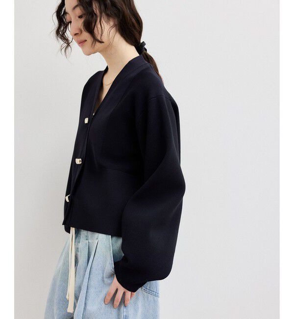 ADAM ET ROPE'「【WEB限定】・【サステナブル】セレクトネックカーディガン」|カーディガン|