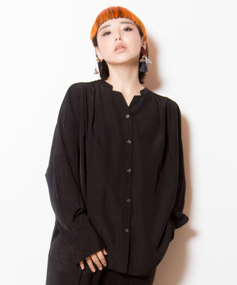  「タックシャツブラウス」|シャツ・ブラウス|BLACK