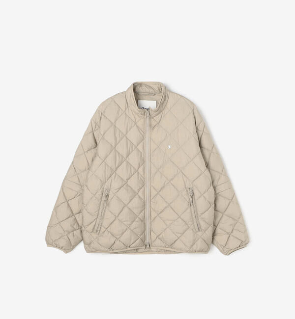 GYMPHLEX「Gymphlex | ナイロンタフタ 2WAYスタンドカラージャケット MEN」|ダウン|BEIGE