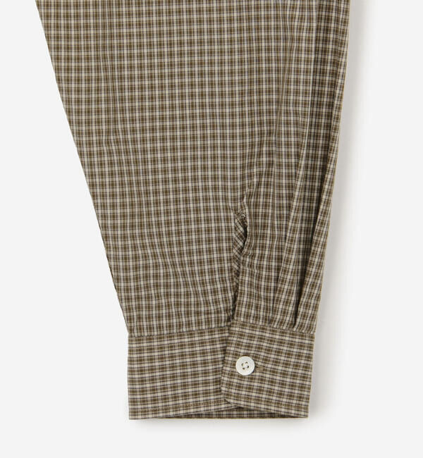 GYMPHLEX「Gymphlex | ミニチェック レギュラーカラー長袖シャツ MEN」|シャツ・ブラウス|