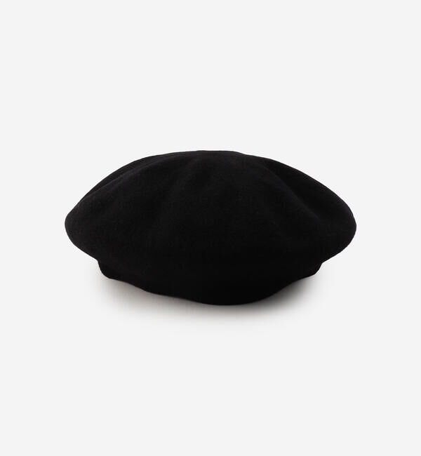  「KIJIMA TAKAYUKI | ウール ベレー WOMEN」|ハンチング・ベレー帽|BLACK