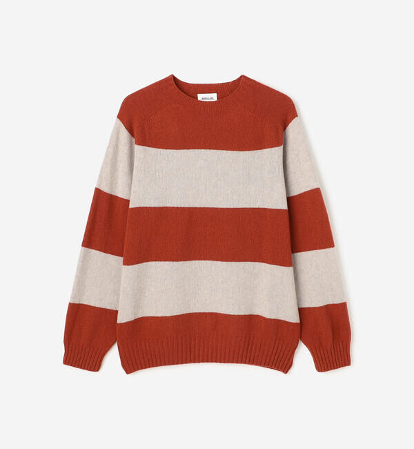 Morris & Sons「MORRIS & SONS | ブロックストライプクルーネックセーター MEN」|ニット・セーター|