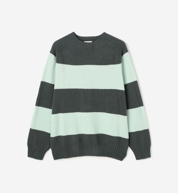 Morris & Sons「MORRIS & SONS | ブロックストライプクルーネックセーター MEN」|ニット・セーター|