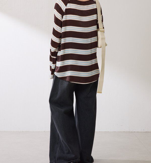  「袖フレアサテンブラウス」|シャツ・ブラウス|