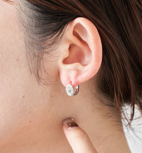  「【PAPILLONNER/パピヨネ】クリアストーンピアス」|リング|